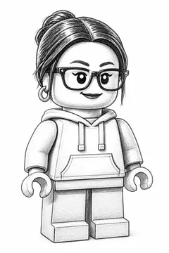 Female small character designs with glasses, Creative Studio · small character designs style, CO2 laser engraving file, — free download